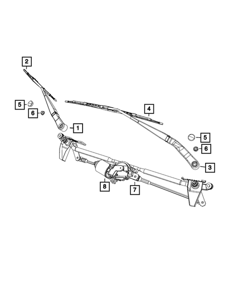 Wiper and Washer System for 2014 Jeep Patriot #2