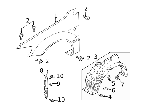 Fender & Components for 2007 Mitsubishi Outlander #0