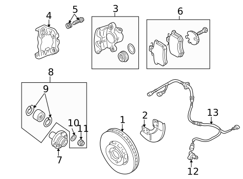 Front Brakes for 1999 Volkswagen Cabrio #1