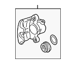 357615124AX - Brakes: Caliper for Volkswagen: Cabrio, Golf, Jetta, Passat Image