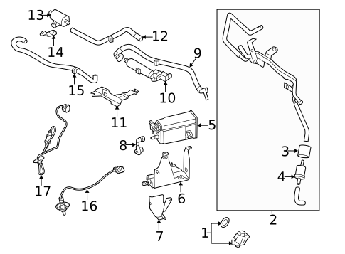 Emission Components for 2018 Mitsubishi Outlander #0