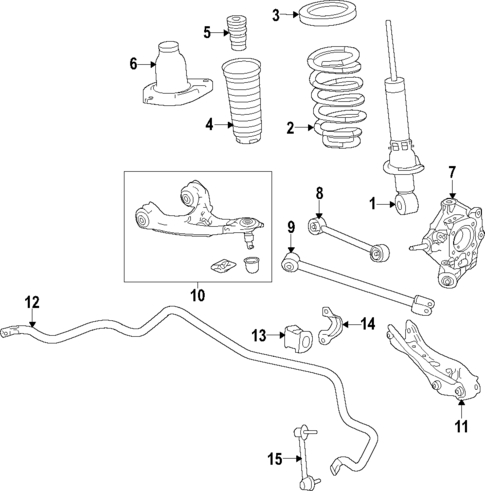 Rear Suspension for 2020 Acura MDX #0