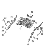 68224808AA - Body Sheet Metal Except Doors: Front Side Rail Front Rail, Left for Dodge: Durango | Jeep: Grand Cherokee, Grand Cherokee WK Image