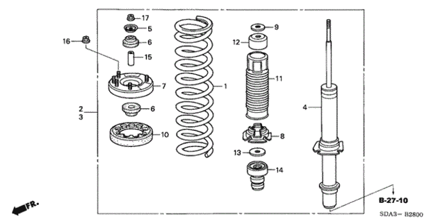 Front Shock Absorber for 2004 Acura TSX #0