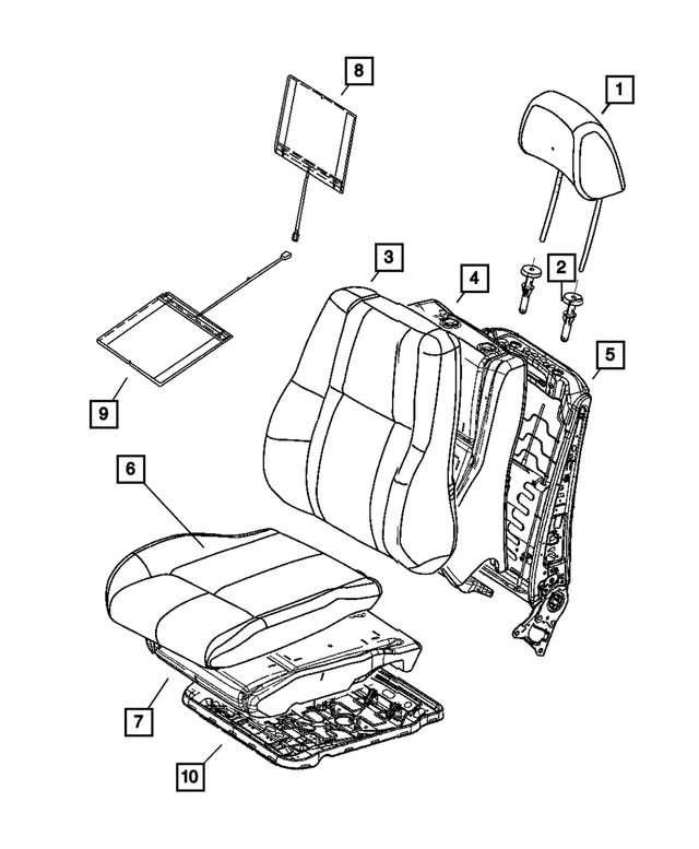 « 1NE83DX9AE – Interior Trim : Appui-tête Manchon, Verrouillage pour Mopar Image »