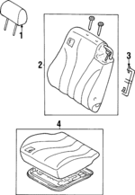MR920121 - : Seat Back Assembly for Mitsubishi: Diamante Image