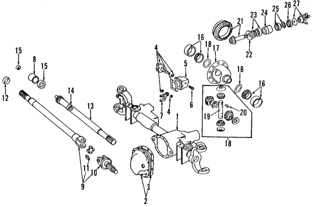 4798861 - Front Drive Axle: Axle Housing for Mopar Image