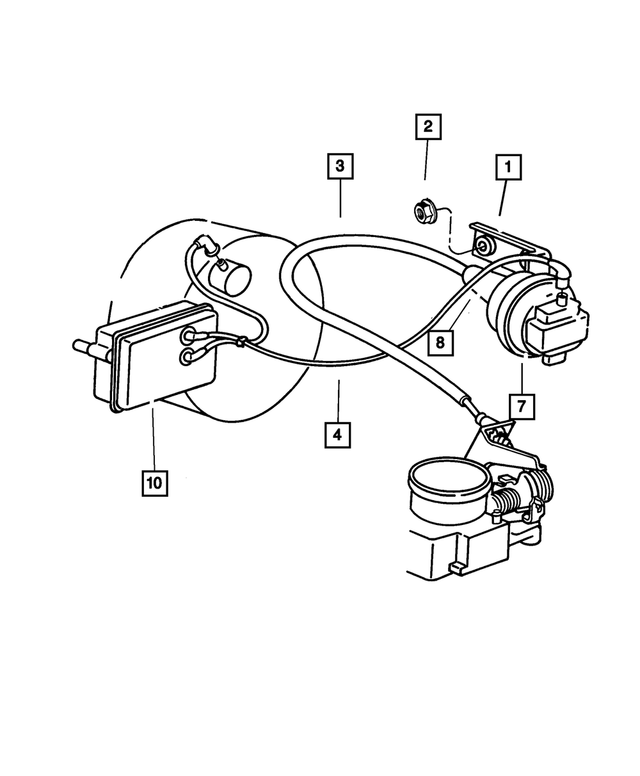 4861456AA - Fuel: Speed Control Servo Bracket for Mopar Image