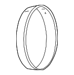 15602624 - : Trim Ring for Chevrolet: Astro, G10, G20, G30, P20, P30, S10, S10 Blazer | GMC: G1500, G2500, G3500, Jimmy, Jimmy S15, P2500, P3500, S15, Safari, Sonoma, Syclone, Typhoon | Oldsmobile: Bravada Image