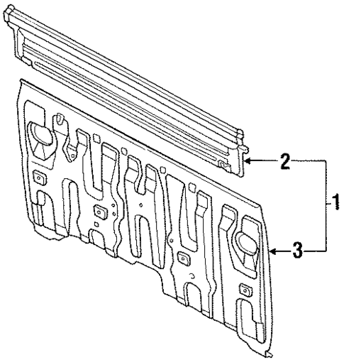 Back Panel for 1992 Nissan D21 #1