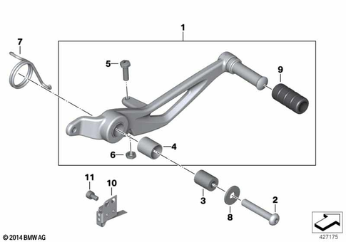 Brake Pedal, Connection Linkage for 2008 BMW-Motorrad R 1200 R #0