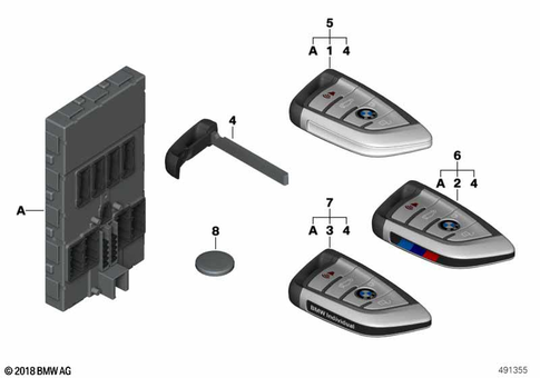 Master Key Locking / Key for 2021 BMW BMW ALPINA B7 #1