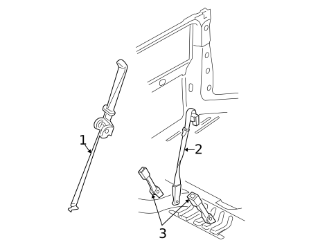 Seat Belt for 2005 Ford Freestar #2