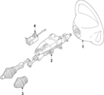 2184601416 - : Steering Column for Mercedes-Benz Image