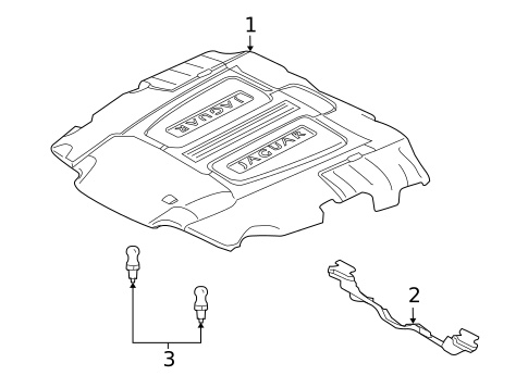 Engine Appearance Cover for 2010 Jaguar XF #1