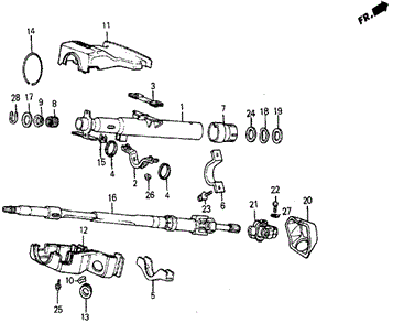 Steering Column for 1984 Honda Wagovan #0