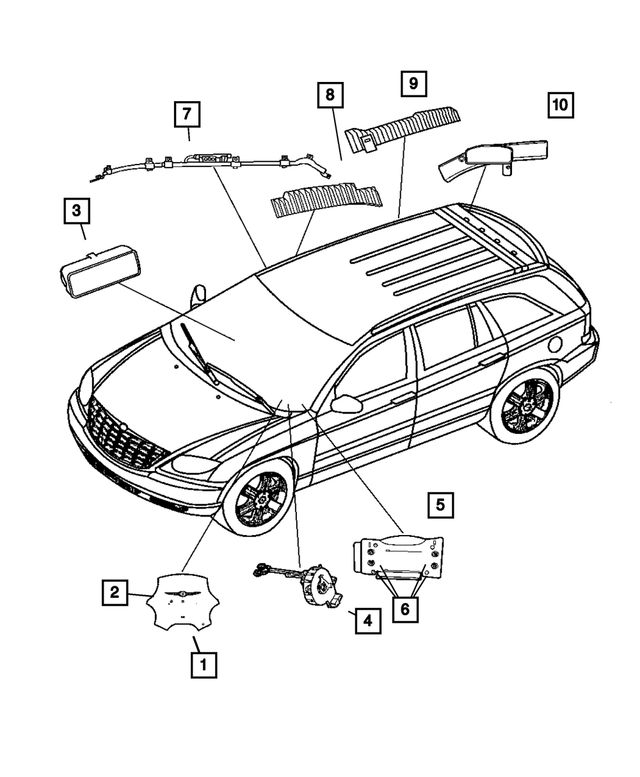 YJ60XDVAC - Electrical: Driver Air Bag for Mopar Image
