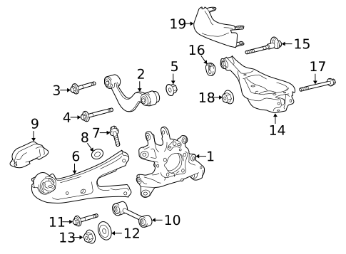 Rear Suspension for 2018 Lexus RX450hL #1