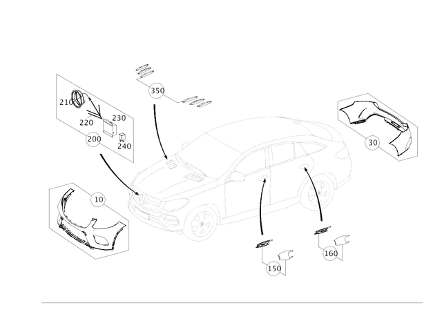 5461366 - Exterior Detachable Parts: Contact Bridge for Mercedes-Benz Image
