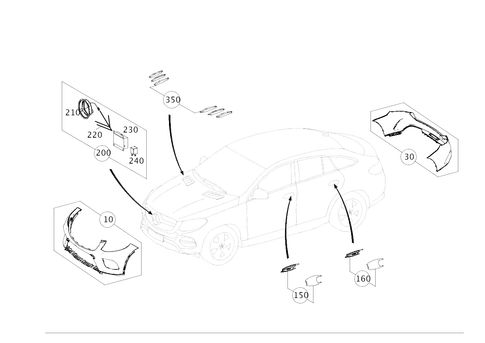 Exterior Detachable Parts for 2018 Mercedes-Benz GLE43 AMG #0
