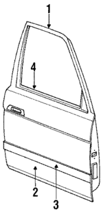 LB4058020F - Body: Door Shell for Mazda: MPV Image