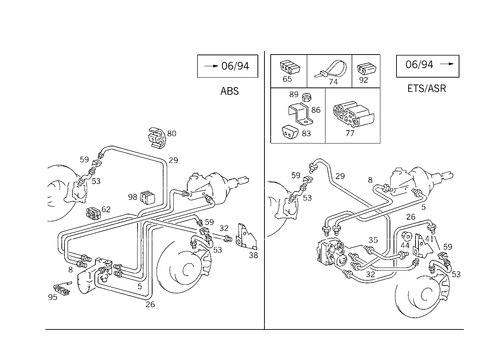 Brake Lines for 1990 Mercedes-Benz 300 SL #0