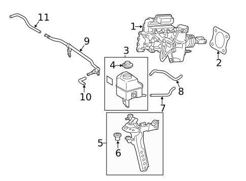 Master Cylinder - Components On Dash Panel for 2018 Toyota Avalon #0