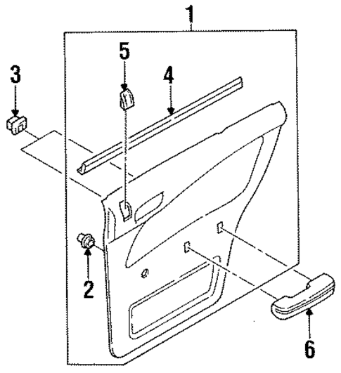 Rear Door Trim for 1994 Kia Sephia #0