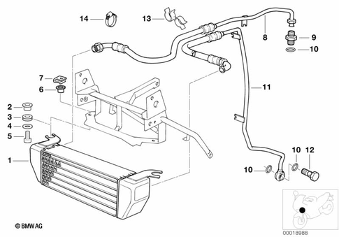 Oil Cooler for 1997 BMW-Motorrad R 1100 GS #0