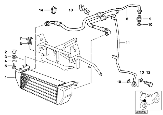 17211341980 - Cooling: Oil Cooler -  for BMW-Motorrad Image