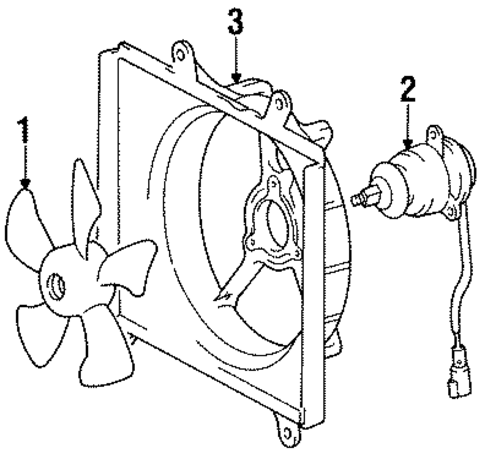 Cooling Fan for 1993 Toyota Tercel #1