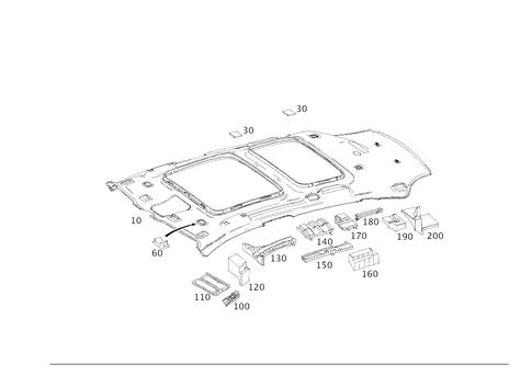 Roof Lining/Headlining for 2021 Mercedes-Benz GLC43 AMG #0