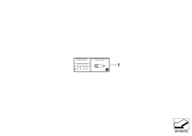 71217655258 - : Label "Drive Chain/Tire Pressue" for BMW-Motorrad Image