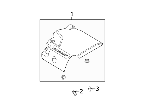Engine Appearance Cover for 2015 Ford Flex #0