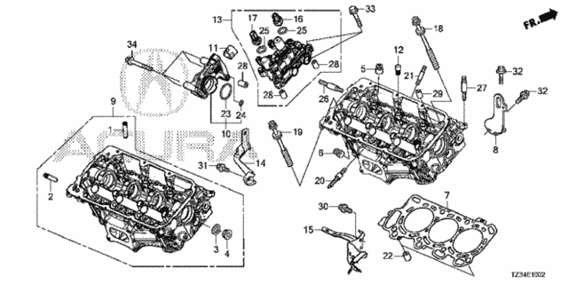 Rear Cylinder Head for 2015 Acura TLX #0