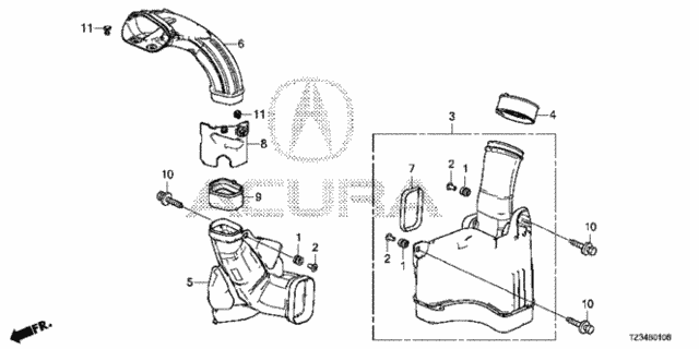 Resonator Chamber (2) for 2015 Acura TLX #0