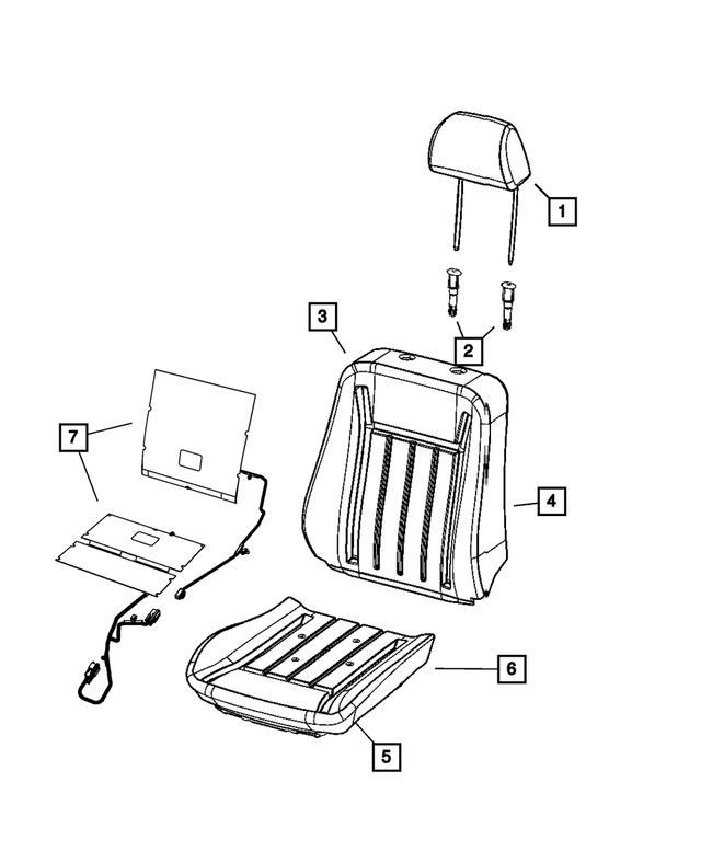 68148807AA - : Seat Cushion Foam, Left for Mopar Image