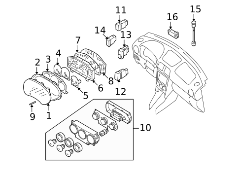 Controls for 2005 Saab 9-2X #0