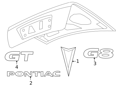 Exterior Trim - Trunk for 2009 Pontiac G8 #0