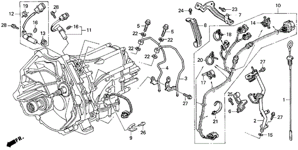 AT Oil Level Gauge - Harness for 1991 Acura Legend #0