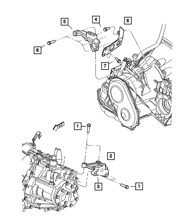 6101512 - Engine Mounting: Hex Head Screw And Washer for Mopar Image