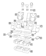 6ST21LT5AC - : Rear Seat Back Cover for Jeep: Cherokee Image