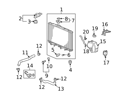 Radiator & Components for 2009 Acura RDX #0