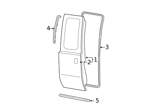 Door & Components for 2001 Ford F-350 Super Duty #1
