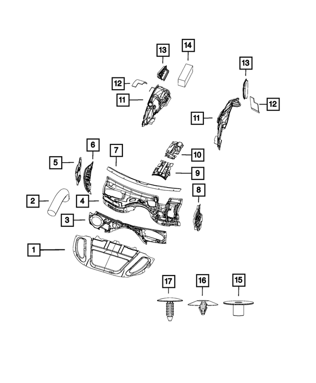 68161201AB - Interior Trim: Tunnel Silencer for Mopar Image