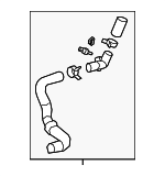16057F0010 - Cooling System: Radiator Hose for Toyota Image