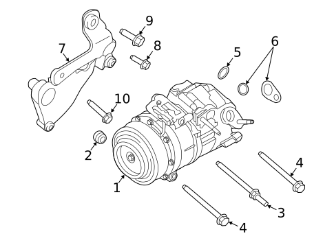 Condenser, Compressor & Lines for 2016 Lincoln MKX #1