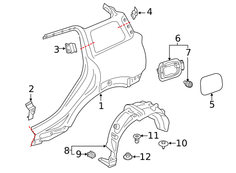 Quarter Panel & Components for 2024 Mini Cooper Countryman #0
