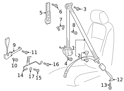 Front Seat Belts for 2015 Volkswagen Golf #0