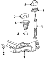12351583 - Suspension: Axle for Buick: Skyhawk, Skylark, Somerset, Somerset Regal | Cadillac: Cimarron | Chevrolet: Cavalier, Corsica | Oldsmobile: Achieva, Calais, Cutlass Calais, Firenza | Pontiac: Grand Am, J2000 Sunbird, Sunbird Image
